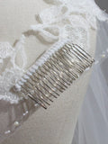 Long Pearl Bridal Veil Flower Lace Wedding Veils For Evening Dinner Party Dress Women Girl Gift Hair Accessories Brides Jewelry