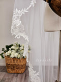 Simple Bridal Veil Mantilla Lace Veil 1 Layer Wedding Veil Drop Veil