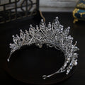 Baroque Wedding Crowns For Bride Luxury Crystal Pearl Queen Bridal Crown Tiara For Pageant Women Wedding Hair Jewerly Headdress