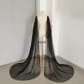 Wings Wedding Accessories Black Bridal Cape Veils Chapel Length