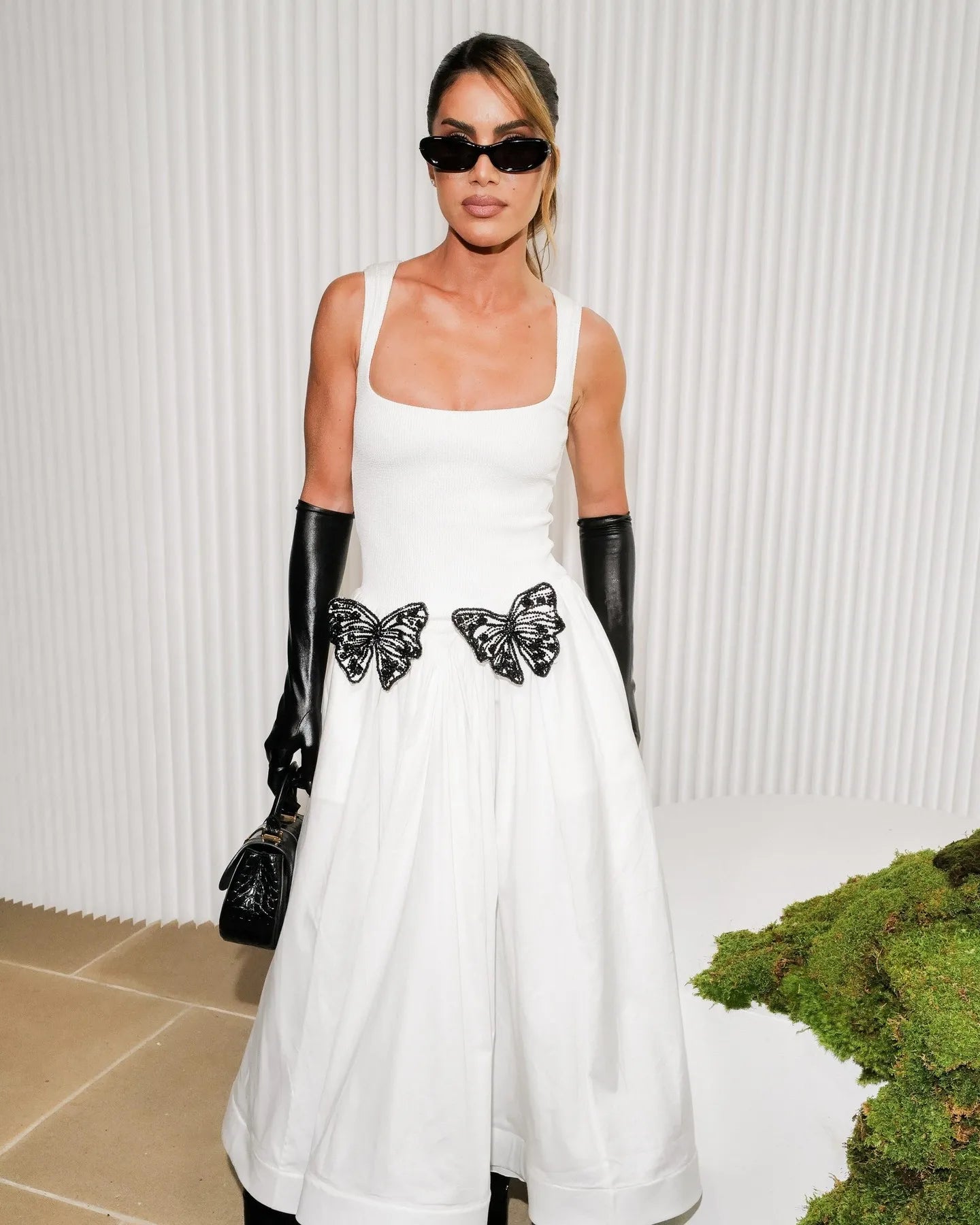 Arrival White Color Women Sleeveless Sexy O-Neck Straight Long Dress Elegant Evening Party Celebrity High Street Wear WHITE