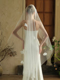 White Bridal Veil Flower Lace Wedding Veils For Brides Evening Dinner Party Dress Women Girl Gifts Hair Accessories Jewelry
