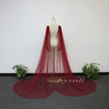 Detachable Wine Red Tulle Bridal Wings , Beach Bridal Cape Veil , Shoulder Wing, Minimalist Wedding Cape