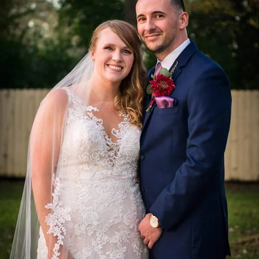 One Layer Wedding Veil - New Style Lace Appliques Elbow Fingertip Floor Chapel Cathedral Length Bridal Veil Off-White