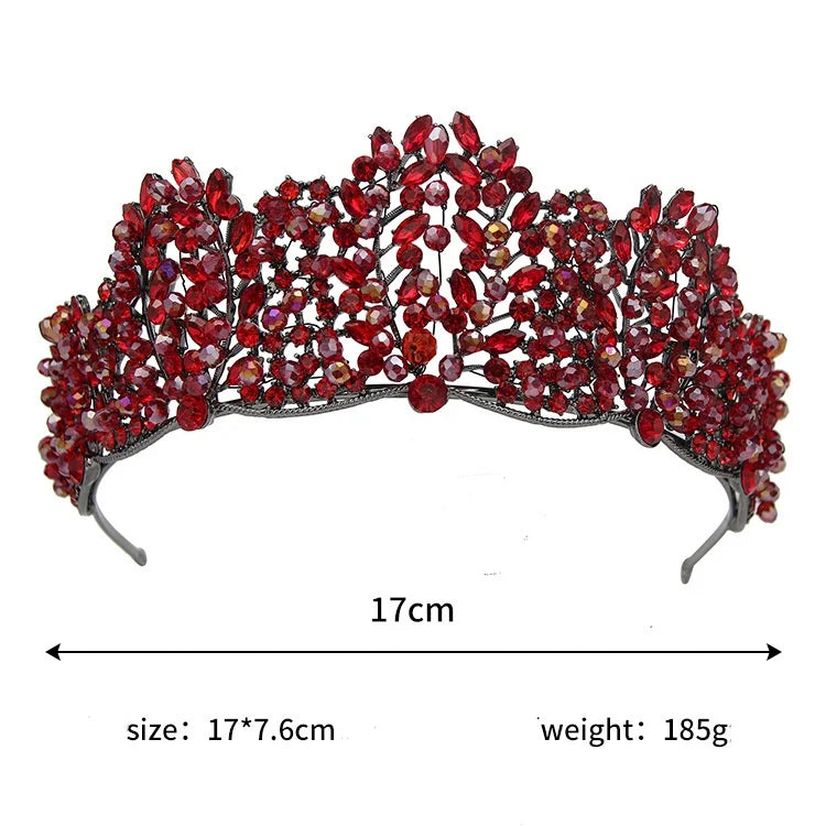 Baroque Queen Crowns For Women Wedding Headpieces Crystal Princess Bridal Tiara Crown For Pageant Prom Hair Jewelry Headdress