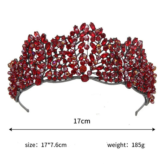 Baroque Queen Crowns For Women Wedding Headpieces Crystal Princess Bridal Tiara Crown For Pageant Prom Hair Jewelry Headdress