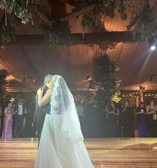 Bridal Mantilla Lace Veil Cathedral Length Wedding Veil - Elegant Bridal Accessories