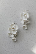 Wedding Hair Accessories Porcelain Flower Headpiece Headwear Women Girl Headdress For Brides Headband Hairband Bridal Jewelry silver color 1