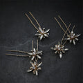 Wedding Accessories Crystal Rhinestones Hair Pins Clips Gold Color Head Pieces For Brides Bridesmaids Hairpins Bridal Jewelry