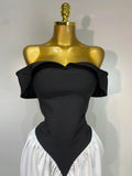 Women Sexy Off Shoulder Black And White Bandage Mermaid Long dress Formal Evening Party Elegant Luxury Birthday Dress