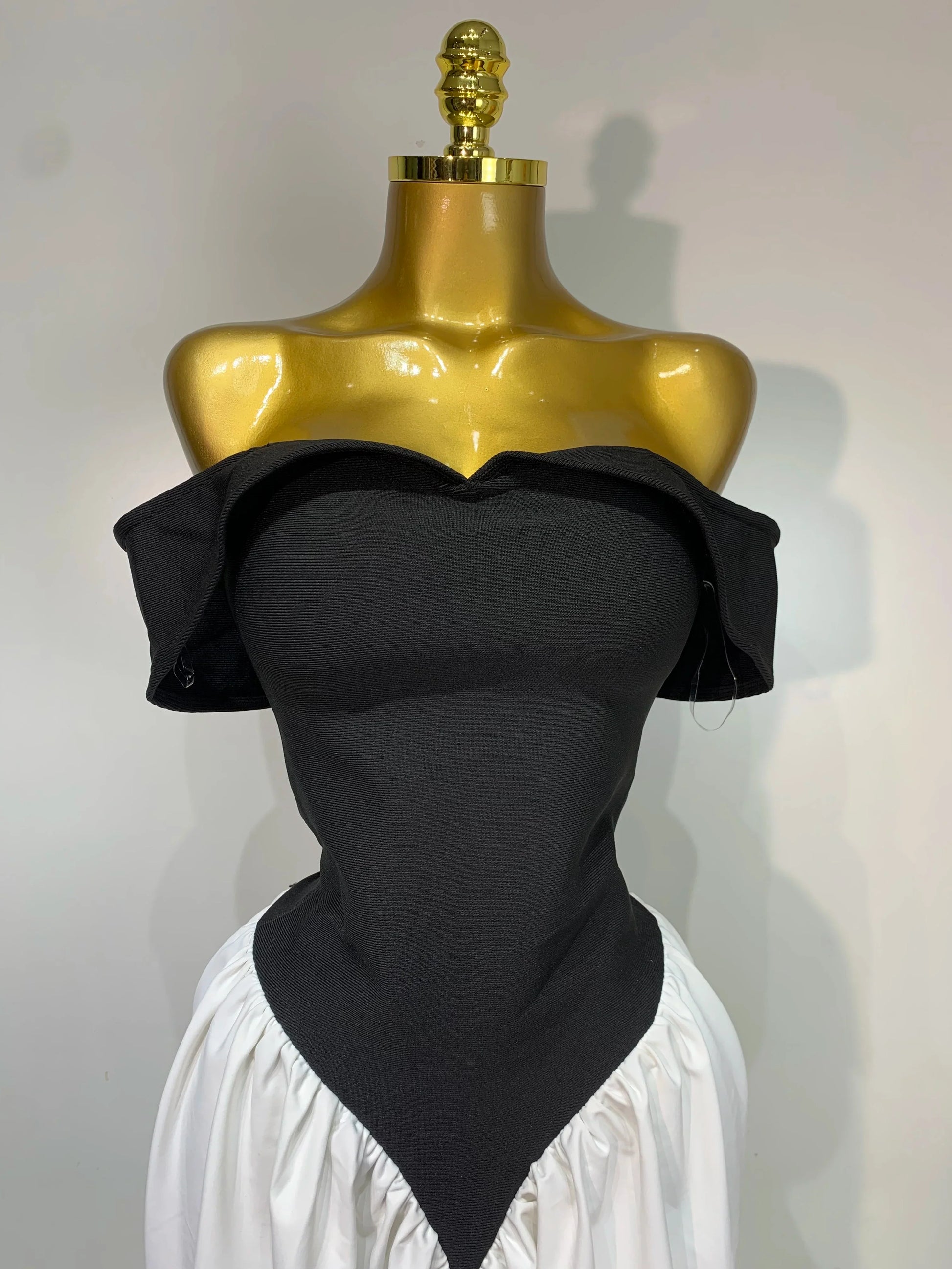 Women Sexy Off Shoulder Black And White Bandage Mermaid Long dress Formal Evening Party Elegant Luxury Birthday Dress