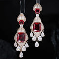 Vintage AAA Zircon Bridal Earrings CZ Cubic Zirconia Wedding Earring For Women Brides Accessories Dinner Party Dress Jewelry a