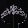 Bridal Hair Jewelry Crystal Zirconia Tiaras Crowns Zircon Rhinestones Headband Brides Pageant Prom Headpiece Wedding Accessories a