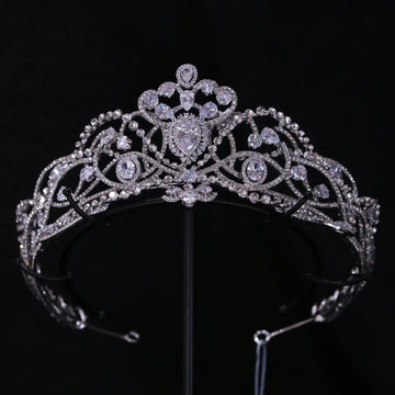 Bridal Hair Jewelry Crystal Zirconia Tiaras Crowns Zircon Rhinestones Headband Brides Pageant Prom Headpiece Wedding Accessories a