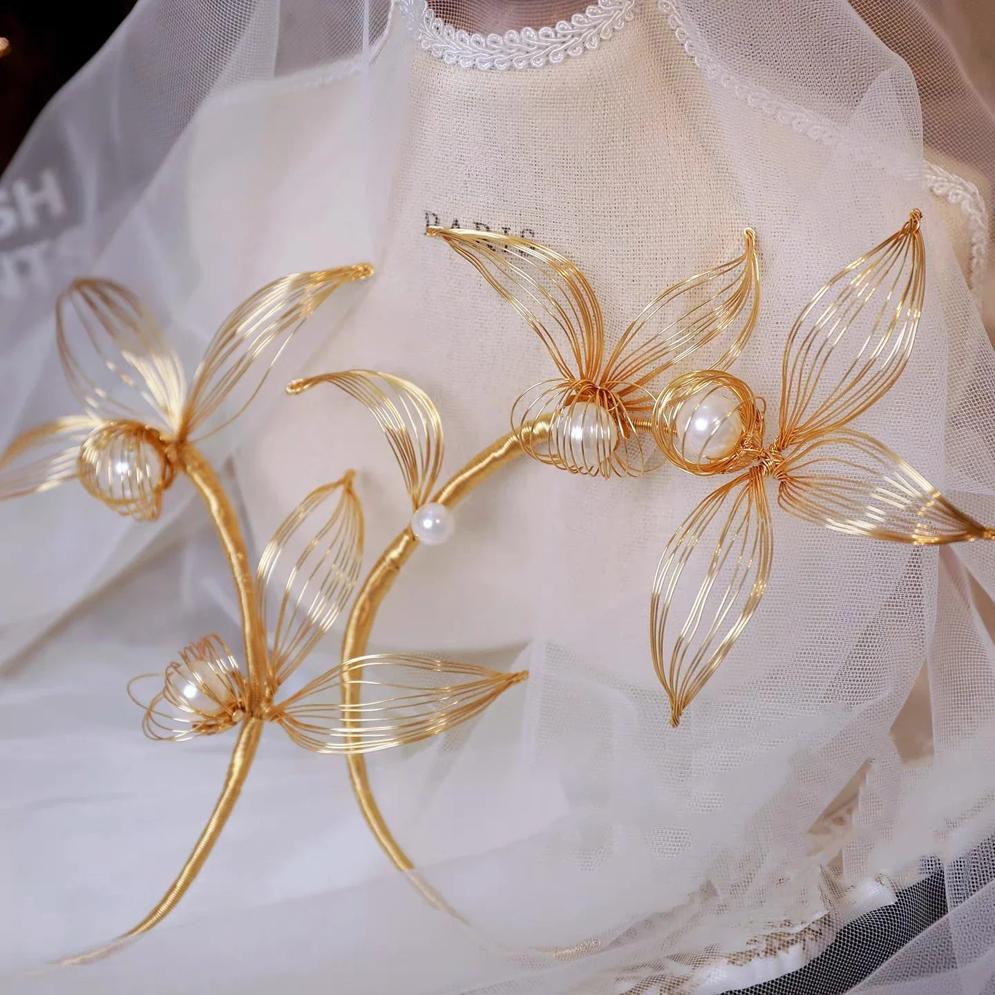 Gold Color Hair Pin Clip Pearl Head Piece For Bride Bridesmaids Handmade Hairpin Bridal Jewelry Wedding Accessories a