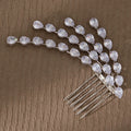 Wedding Accessories Silver Color Hair Comb Pin Clip Zirconia Crystal Hairpin For Brides Bridesmaids Head Pieces Bridal Jewelry