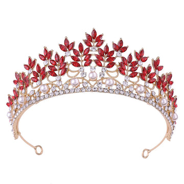 Baroque Crowns And Tiaras For Wedding Bride Hair Accessories Pearl Crystal Princess Queen Bridal Tiara Crown For Women Headdress as picture 4