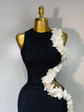 Women Sexy O Neck Flower Cut Out Maxi Long Bodycon Bandage Dress Celebrity Elegant Evening Club Party Birthday Dress