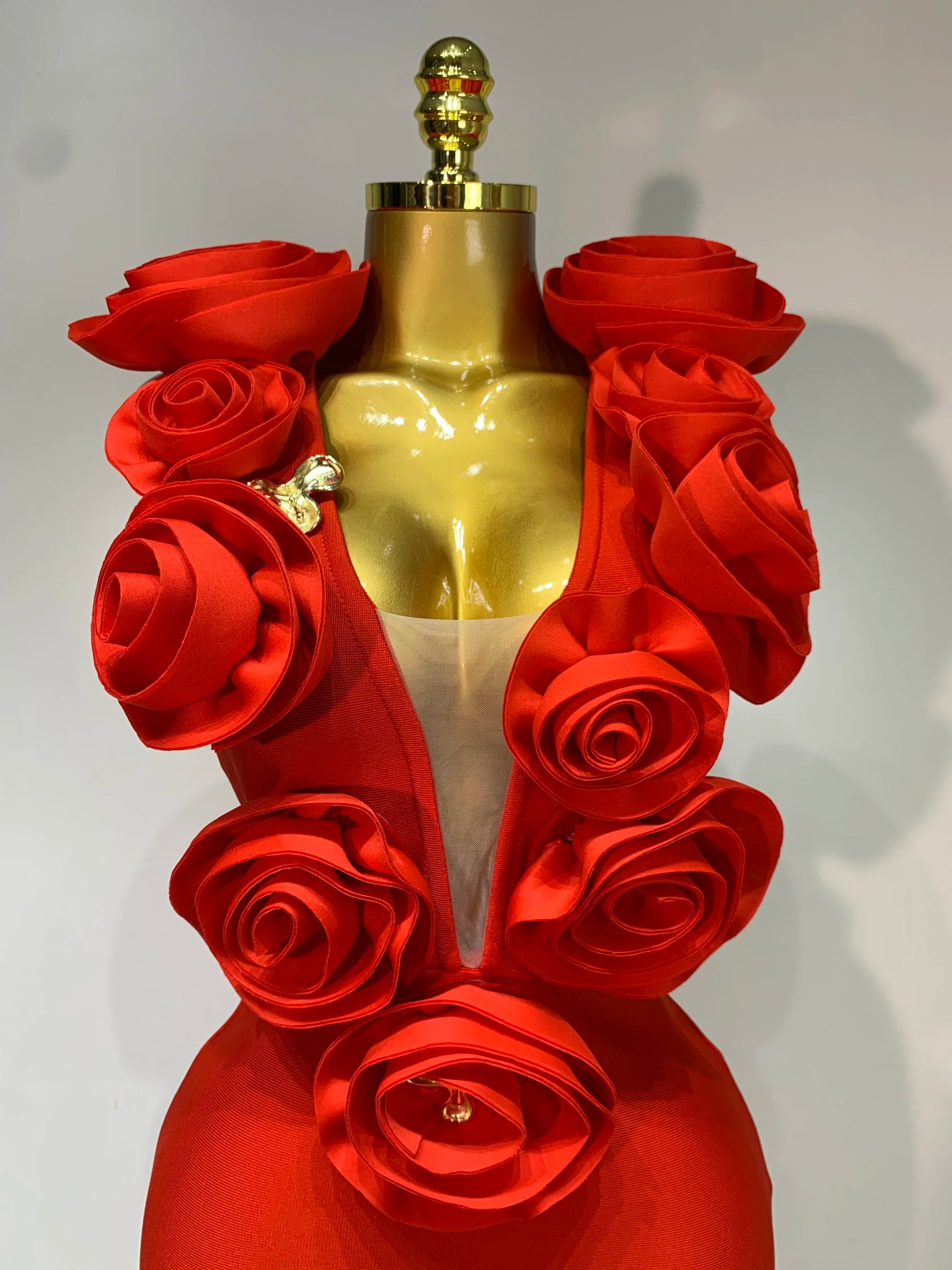 Fashion 3D Flower Sleeveless Bodycon Bandage Dress Women Celebrity Elegant Party Club Luxury Birthday Dress Vestidos ﻿