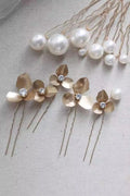 Wedding Accessories Flower Head Pieces Vintage Gold Silver Color Hair Pins Clips For Brides Bridesmaids Hairpins Bridal Jewelry