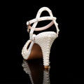 Luxury All Pearls Rhinestones Peep toe Women Sandals Fashion Ankle Strap Platform Thin High heels Elegant Bridal Wedding Shoes