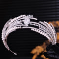 Wedding Hair Accessories Zirconia Rhinestones Tiaras and Crowns Crystal Headband Women Brides Pageant Prom Diadem Bridal Jewelry a