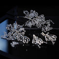 Wedding Hair Accessories Crystal Hair Pin Clip Butterfly Head Piece For Brides Women Girl Party Prom Hairpin Bridal Jewelry a