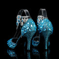 Bling Luxury Handmade Full Rhinestones Women Pumps Fashion Diamonds Crystal Pendant Banquet High heels Party Prom Wedding Shoes