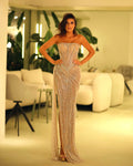 Shinning Sequins Women Sexy Strapless Floor-length Dress Celebrate Evening Party Prom Fashion Outfit Arrival
