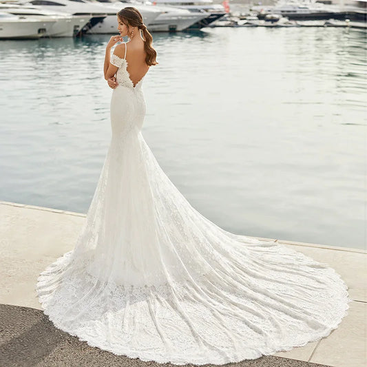 Abiti da sposa fuori spalla semplice abiti da sposa sirena sexy sirena vestido de noiva più dimensioni fatte personalizzate