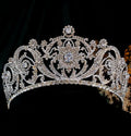 Zircon Crystal Crowns and Tiaras Princess Queen Headband For Brides Women Gift Headpiece Bridal Jewelry Wedding Hair Accessories a