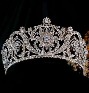 Zircon Crystal Crowns and Tiaras Princess Queen Headband For Brides Women Gift Headpiece Bridal Jewelry Wedding Hair Accessories a