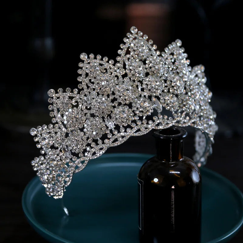 Bridal Tiaras Hair Accessories Luxury Full Zircon Wedding Crowns Diadem Headdress Baroque Brides Party Tiara Crown For Women