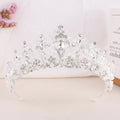 Baroque Wedding Crowns For Bride Crystal Princess Queen Bridal Tiara Crown For 15 Years Women Pageant Diadem Wedding Headdress as picture