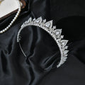 Wedding Hair Accessories Crystal Zircon Tiaras and Crowns CZ Zirconia Headband For Brides Princess Queen Diadem Bridal Jewelry