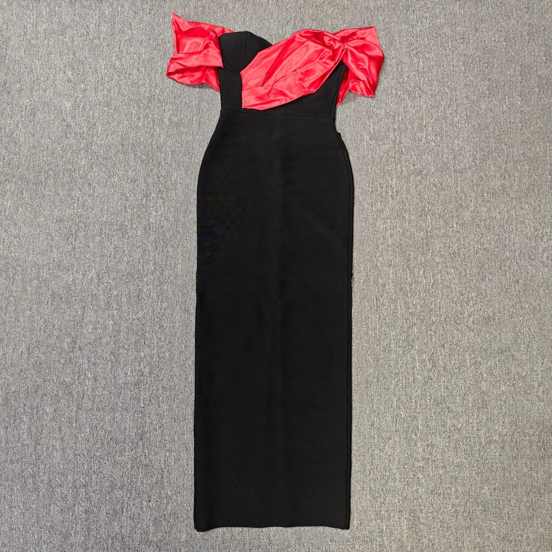 Top Quality Women Sexy Strapless Off the Shoulder Bodycon Long Bandage Dress Celebrate Nightclub Party Birthday Outfit Red