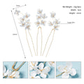 Wedding Accessories Flower Head Pieces Gold Color Hairpins For Bridesmaids Brides Girl Women Hair Pins Clips Bridal Jewelry
