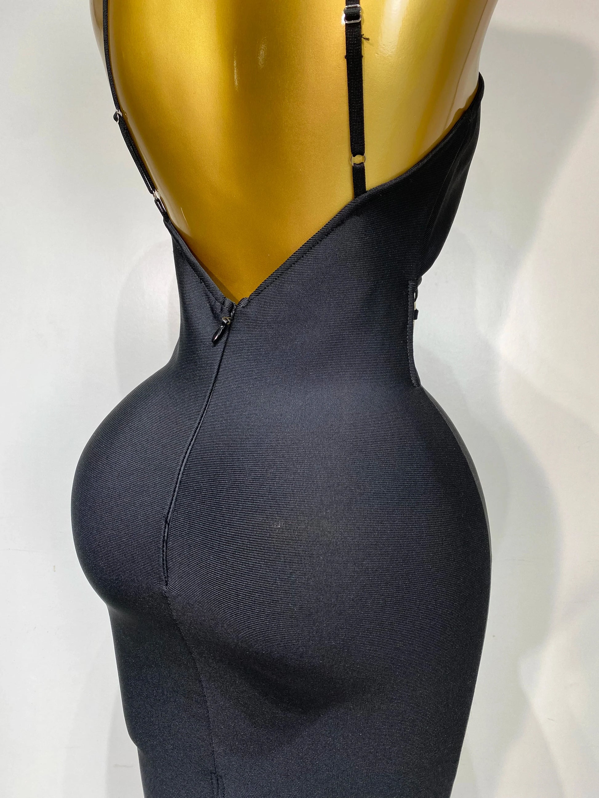 High Quality Women Sexy Backless Bodycon Bandage Dress Nightclub Party Evening Dress Luxury Birthday Cut Out Black Dresses