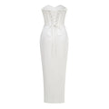 New Summer Women Sexy Strapless Laced-up Bodycon Long Dress Celebrate Evening Party Birthday Girls' Vacation Outfit Vestido