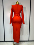 Women Sexy Luxury Sparkly Diamond Bandage Long Sleeve Bodycon Dress Celebrity Elegant Evening Club Pary Birthday Dresses