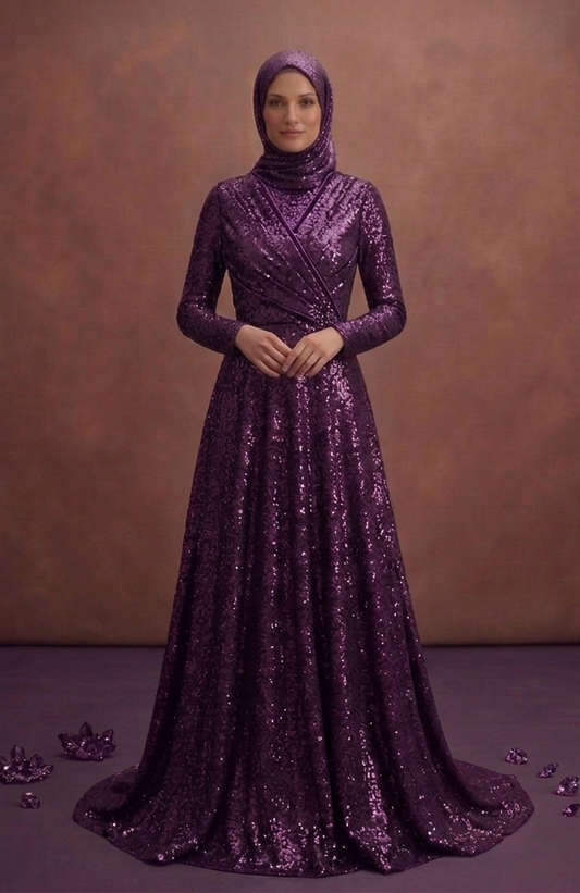 Sequin Muslim Prom Dresses – Modest Glam for Prom Night