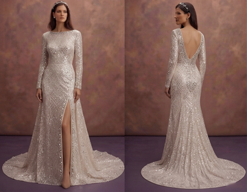 Sequined Bridal Gowns with Glamorous Shine