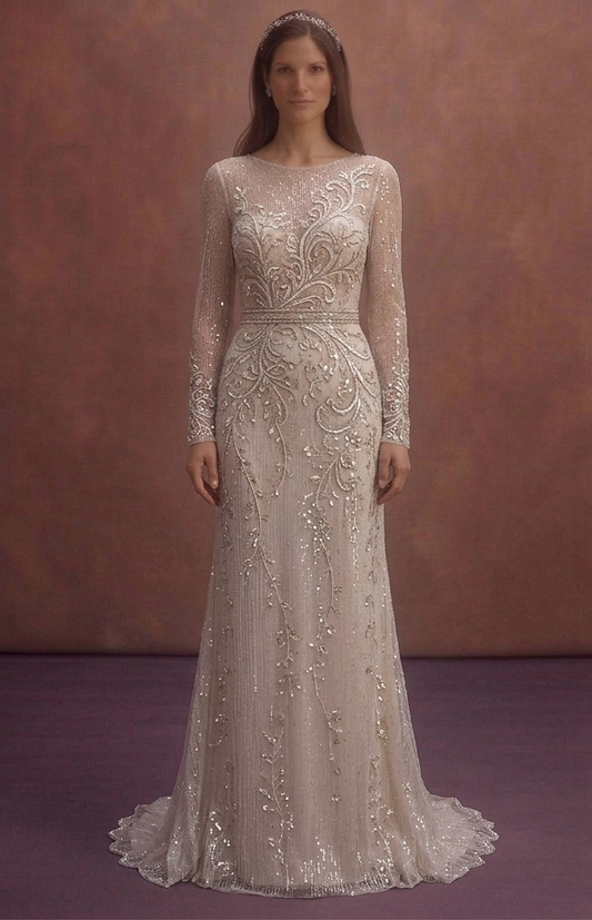 Sequined Wedding Dresses with Elegant Sparkle