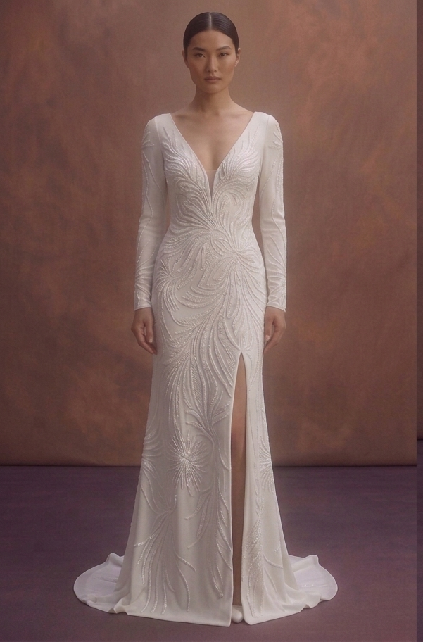 Sequined Wedding Dresses with Glamorous Sparkle
