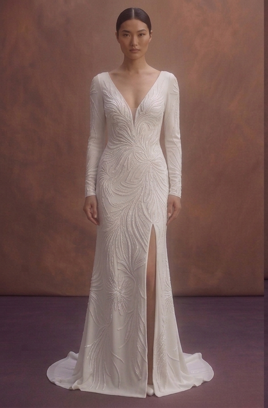 Sequined Wedding Dresses with Glamorous Sparkle