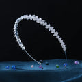 Bridal Hair Jewelry Zirconia Crystal Tiaras Crowns Headband Girl Brides Dinner Party Birthday Gift Headpiece Wedding Accessories b silver color