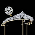 Cubic Zirconia Tiaras and Crowns Zircon Headband For Brides Women Prom Pageant Headpiece Wedding Accessories Bridal Hair Jewelry