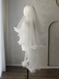 230cm White Bridal Veil Lace Wedding Veils For Brides Evening Dinner Party Dress Women Girl Gifts Hair Accessories Jewelry