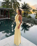 New Arrival Celebrity Fashion Birthday Party Cocktail Dress Women Sexy Halter Backless Florals Bodycon Long Outfit Wholesale