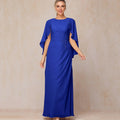 Customized Elegant A Line Chiffon Mother of Dresses O Neck Formal Evening Gowns Appliques Bridal Party vestido invitada boda
